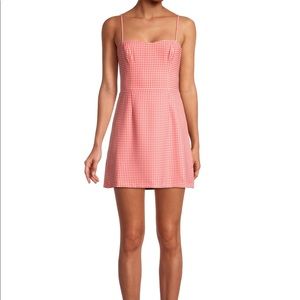 NWT TAGS - French connection graham print sleeveless dress with back tie